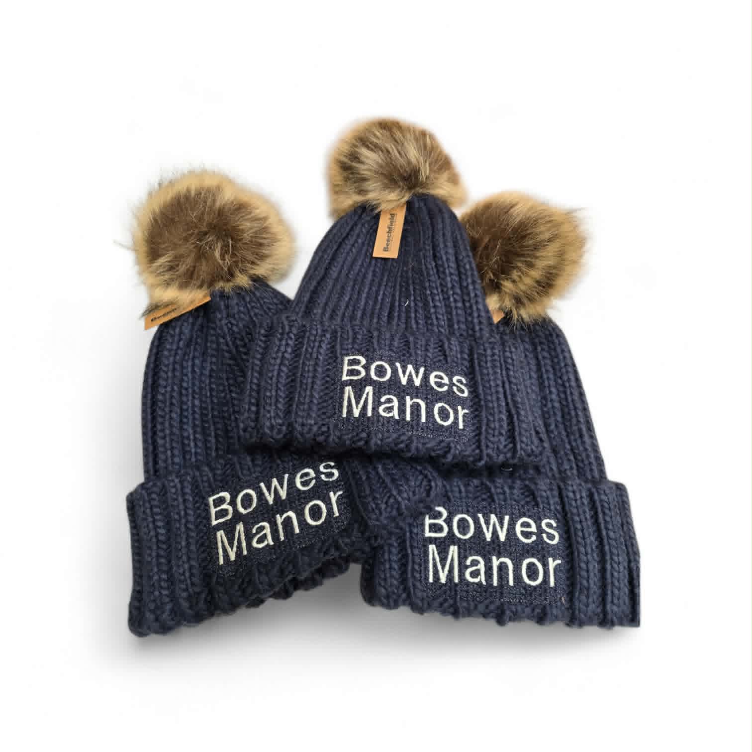 Personalised Chunky Knit Faux Fur Bobble Hat