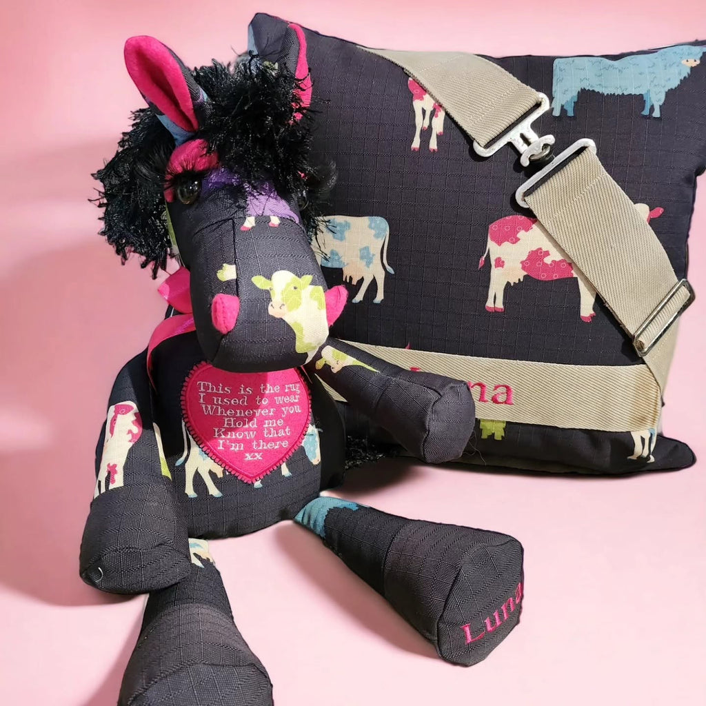 Memory bear and Pillow set