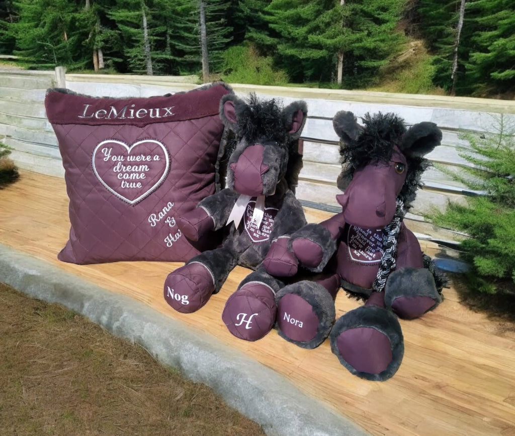 Memory bear and Pillow set